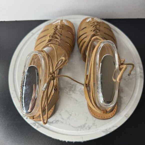 Indigo Rd. Light‎ Natural Tan Gladiator Leather Lace up Sandals Size 6.5 - Picture 4 of 6